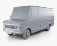 Ford A-Series Fourgon 1973 Modèle 3d clay render
