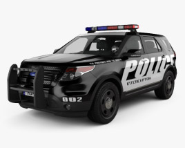 Ford Explorer Polícia Interceptor Utility 2010 Modelo 3d