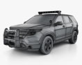 Ford Explorer Police Interceptor Utility 2015 3d model wire render