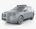 Ford Explorer Police Interceptor Utility 2015 3d model clay render