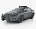 Ford Taurus 警察 Interceptor セダン 2013 3Dモデル wire render
