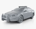 Ford Taurus 警察 Interceptor セダン 2013 3Dモデル clay render