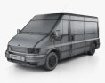 Ford Transit Kastenwagen 2000 3D-Modell wire render