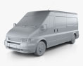 Ford Transit Kastenwagen 2000 3D-Modell clay render