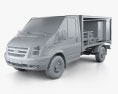 Ford Transit Milk Float Truck 2016 3D-Modell clay render