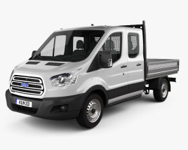 Ford Transit Double Cab Dropside 2017 3D model