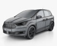 Ford Grand C-Max 2018 3Dモデル wire render