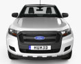 Ford Ranger Single Cab Chassis XL 2018 3d model front view