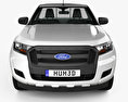 Ford Ranger Single Cab XL 2015 3d model front view