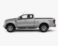Ford Ranger Super Cab XLT 2018 3Dモデル side view