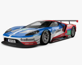 Ford GT Le Mans Race Car 2016 3D model