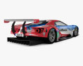 Ford GT Le Mans Voiture de course 2016 Modèle 3d vue arrière