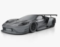 Ford GT Le Mans Voiture de course 2016 Modèle 3d wire render