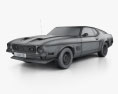 Ford Mustang Mach 1 1971 James Bond 3d model wire render