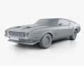 Ford Mustang Mach 1 1971 James Bond 3d model clay render