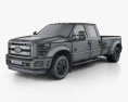 Ford F-450 Crew Cab XL 2014 3d model wire render
