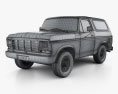 Ford Bronco 1978 3d model wire render