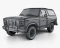 Ford Bronco 1982 3d model wire render