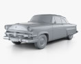 Ford Crestline Sunliner 1954 3d model clay render