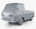 Ford E-Series Econoline Pickup 1963 3d model clay render