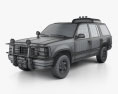 Ford Explorer Jurassic Park 1993 Modelo 3d wire render
