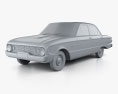 Ford Falcon 1960 3d model clay render