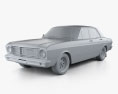 Ford Falcon 1968 3d model clay render