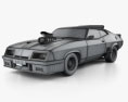 Ford Falcon GT Coupe Interceptor Mad Max 1979 3d model wire render