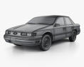 Ford Taurus 1995 3d model wire render