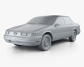Ford Taurus 1995 3d model clay render