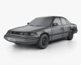 Ford Crown Victoria 1996 3d model wire render