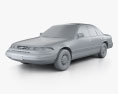 Ford Crown Victoria 1996 3D-Modell clay render