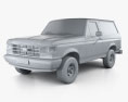 Ford Bronco 1991 Modelo 3D clay render