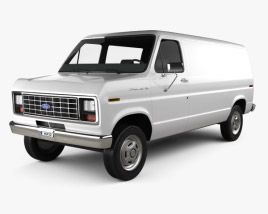 Ford E-Series Econoline Cargo Van 1991 3D model