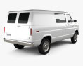 Ford E-Series Econoline Cargo Van 1991 3Dモデル 後ろ姿