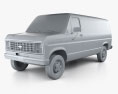Ford E-Series Econoline Cargo Van 1991 3D模型 clay render