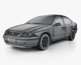 Ford Falcon Forte 2002 3d model wire render