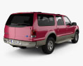 Ford Excursion 2005 3d model back view