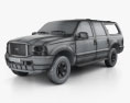 Ford Excursion 2005 Modello 3D wire render