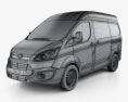 Ford Transit Custom Panel Van L1H2 2015 3d model wire render