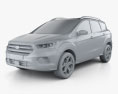 Ford Escape Titanium 2020 3d model clay render