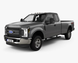 Ford F-250 Super Duty Super Cab XLT 2018 3D model
