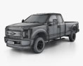 Ford F-250 Super Duty Super Cab XLT 2018 3d model wire render