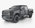 Ford F-350 Super Duty Super Crew Cab King Ranch 2018 3D 모델  wire render