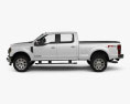 Ford F-350 Super Duty Super Crew Cab King Ranch 2018 3D 모델  side view