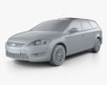 Ford Mondeo Turnier 2010 3d model clay render
