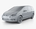 Ford S-Max 2010 3d model clay render