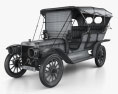 Ford Model K Touring 1906 Modelo 3d wire render