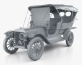 Ford Model K Touring 1906 3d model clay render