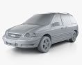 Ford Windstar 2000 3d model clay render
